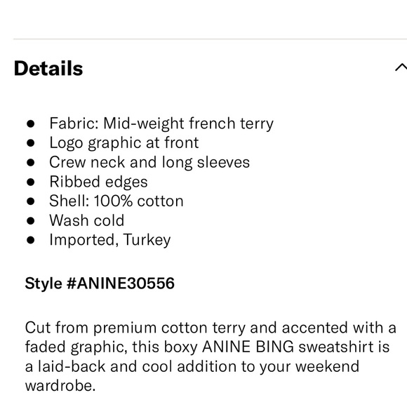 Anine Bing Ramona Moto Sweatshirt - Picture 5 of 5